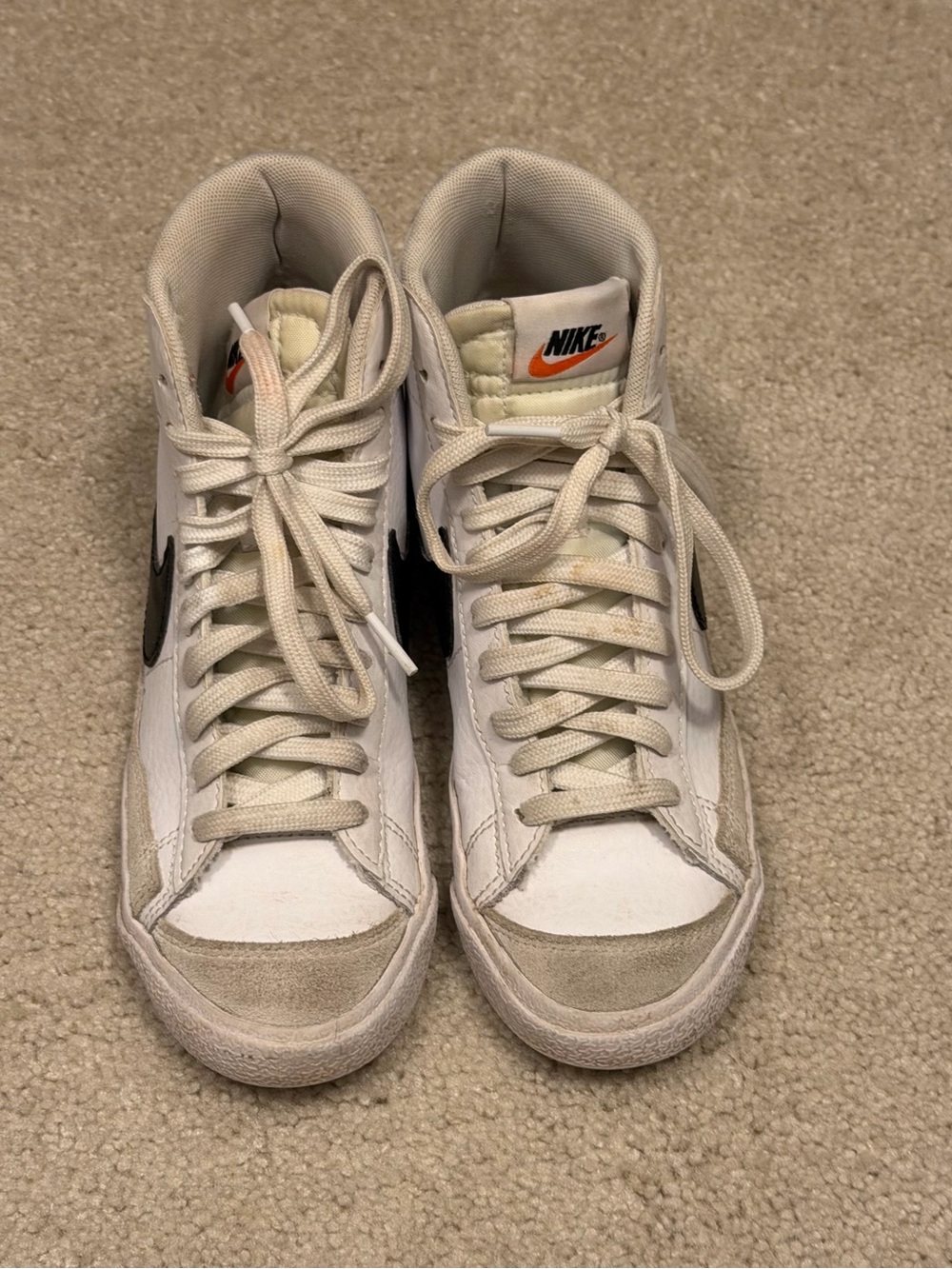 Nike Blazer White and Black Youth size 3.5